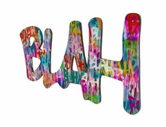 "BLAH" Mixed media sculpture 24" x 48" x 1" inch by Shawn Kolodny