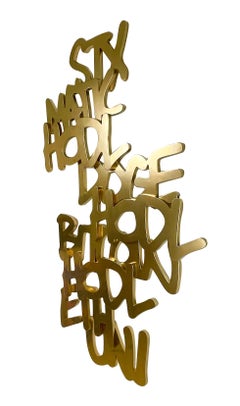 "HODL" Mixed media sculpture 60" x 30" x 3" inch by Shawn Kolodny