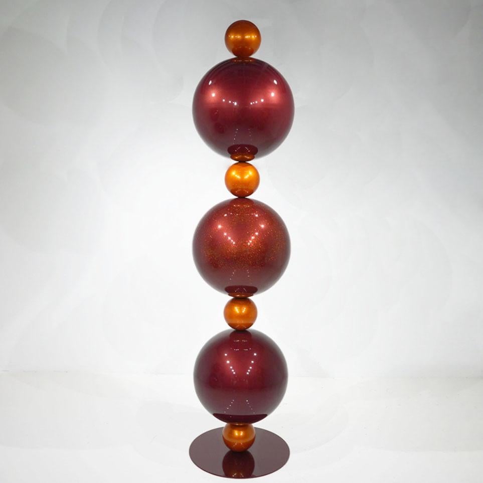 "Spheres of Solace" Abstract Sculpture 90" x 20" x 20" in by Shawn Kolodny