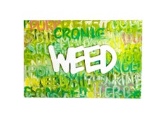 "Weed" Mixed media on wood 20" x 30" x 3" inch by Shawn Kolodny