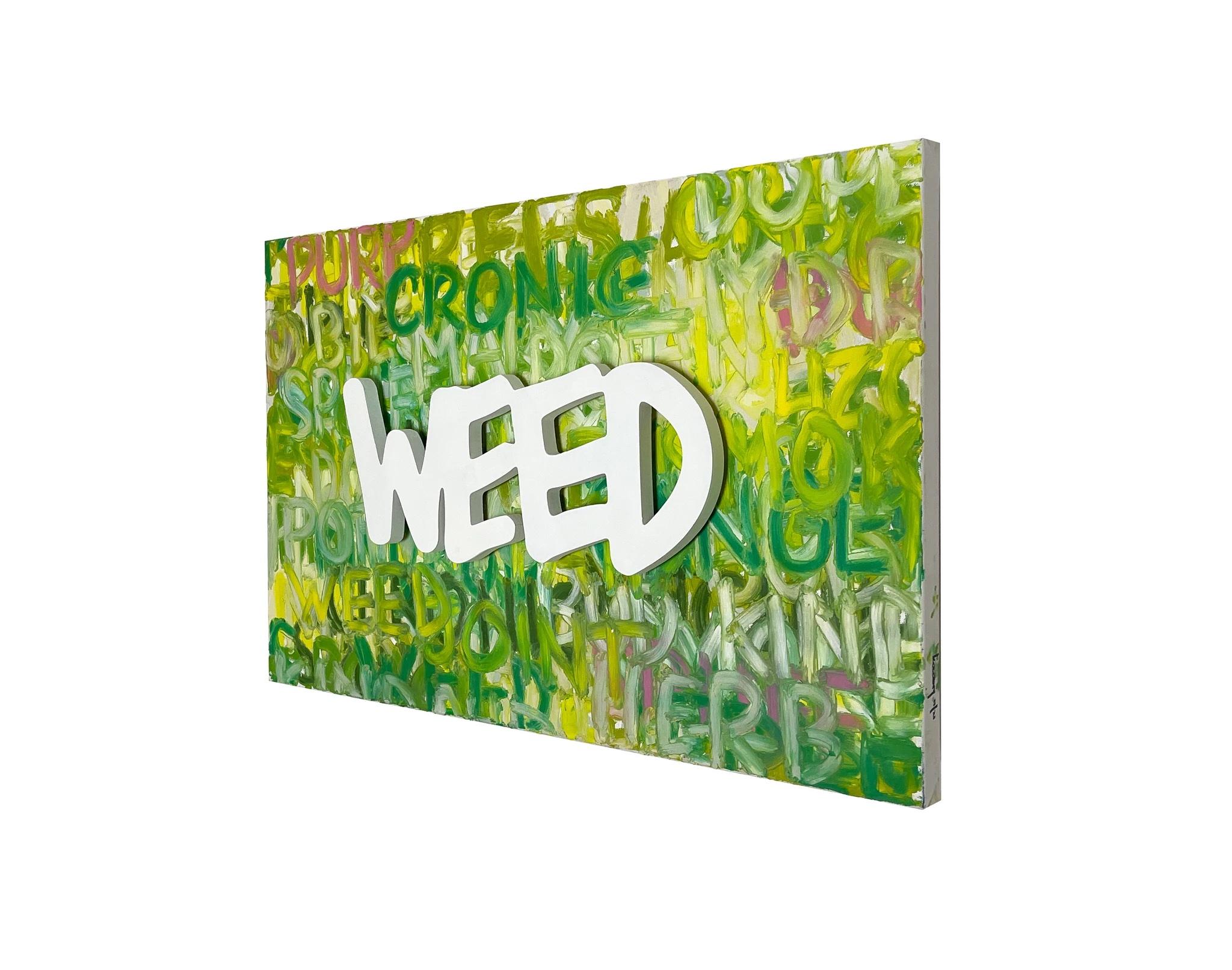 „Weed“ Mixed-Media auf Holz 20