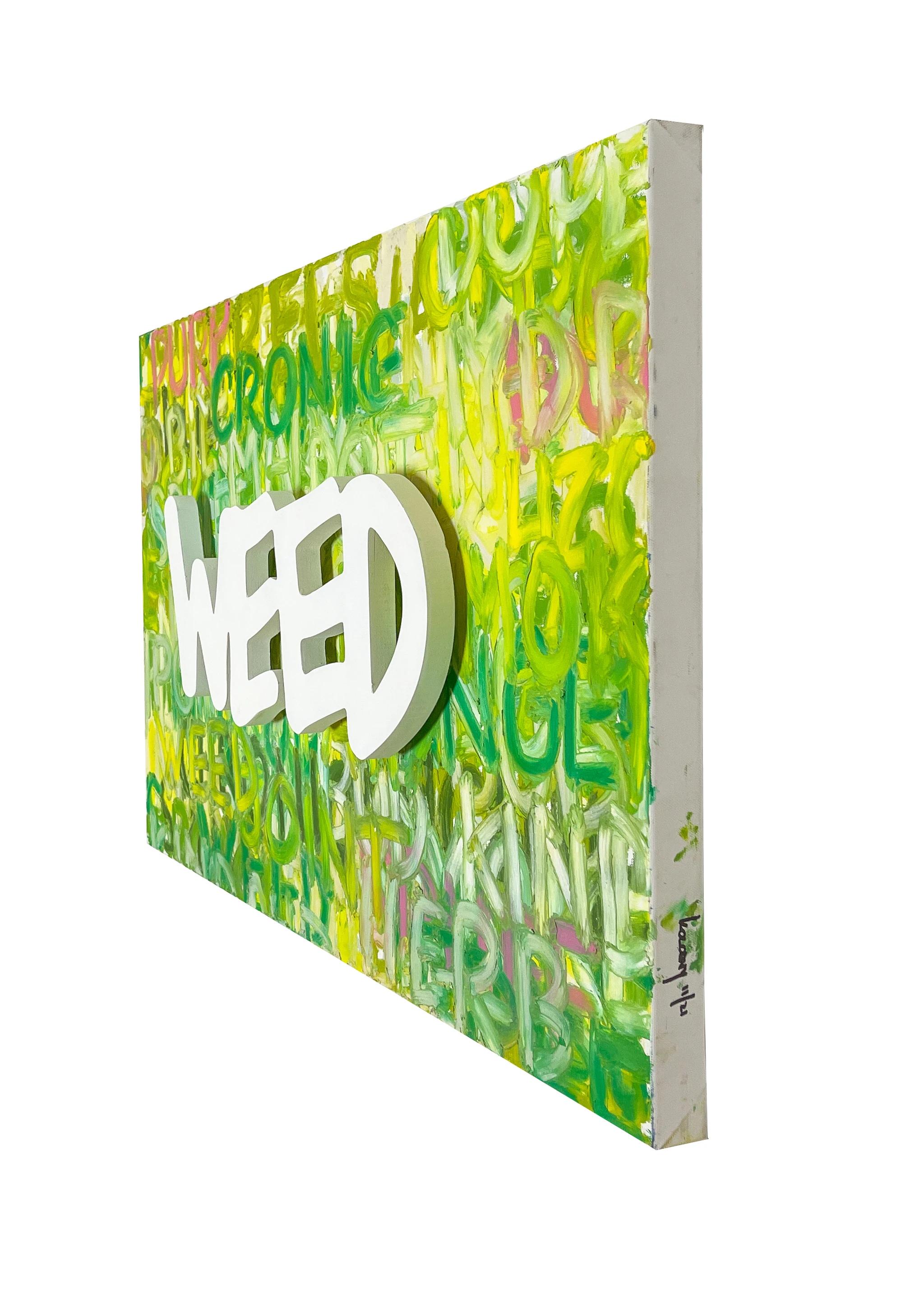 „Weed“ Mixed-Media auf Holz 20