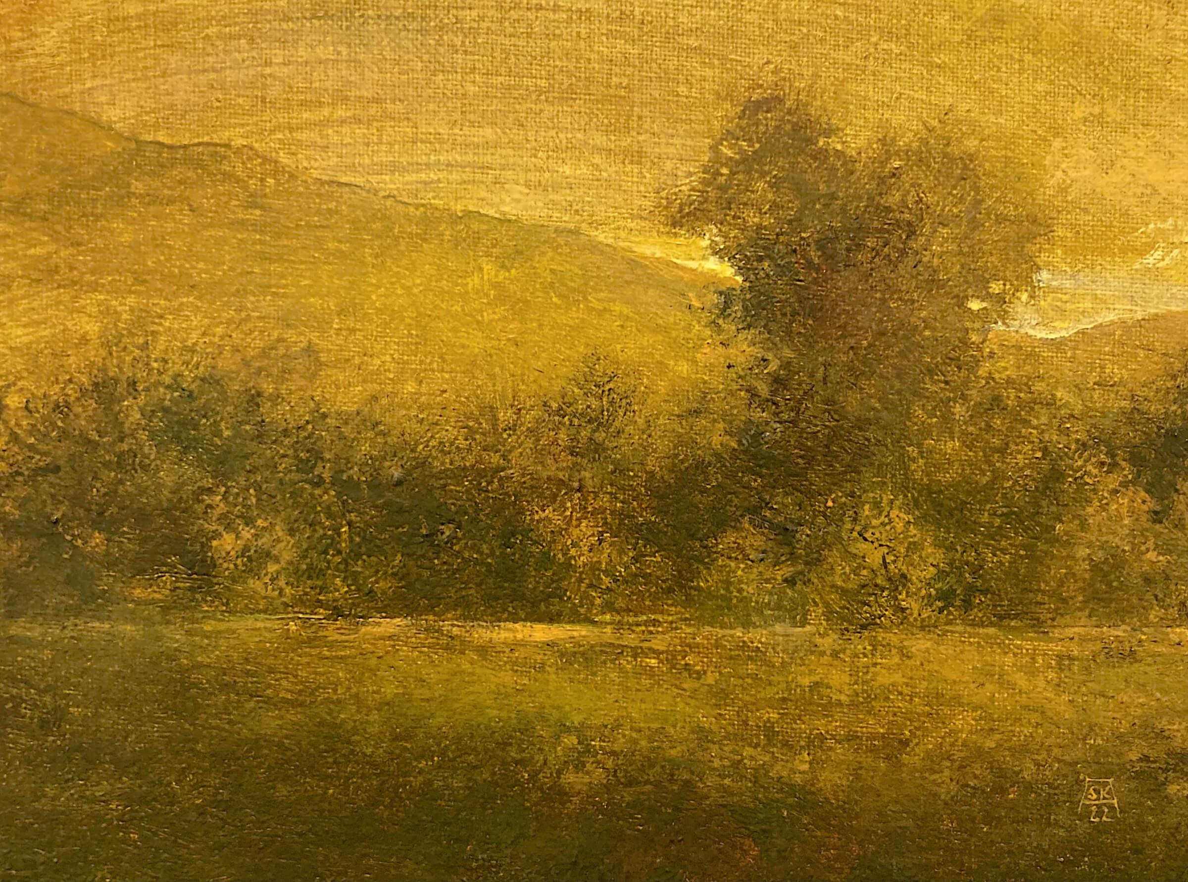 Shawn Krueger Landscape Painting - It Was a Land of Plenty, Original Oil Painting