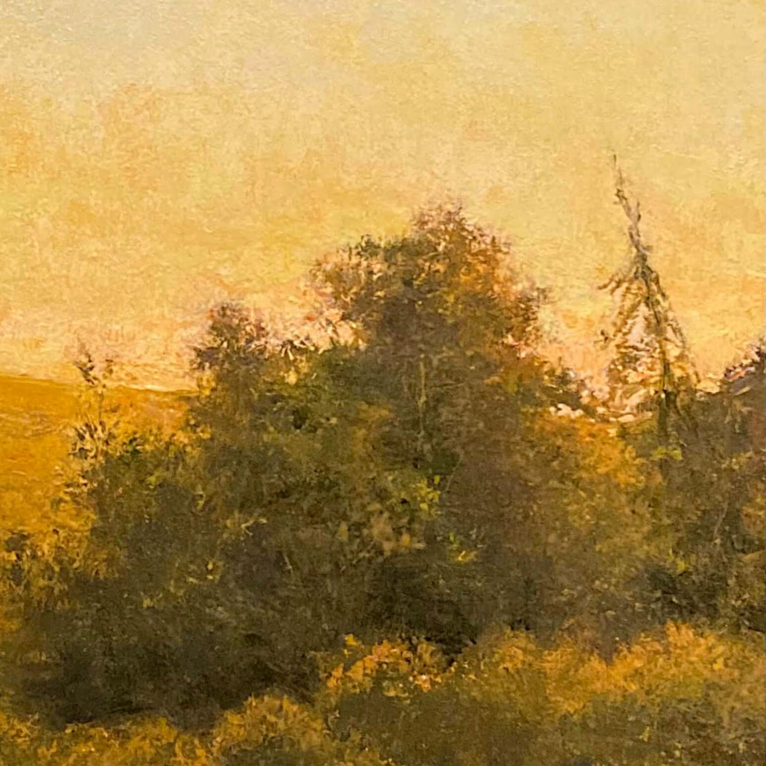 La última puesta de sol, pintura al óleo original - Painting Realista de Shawn Krueger