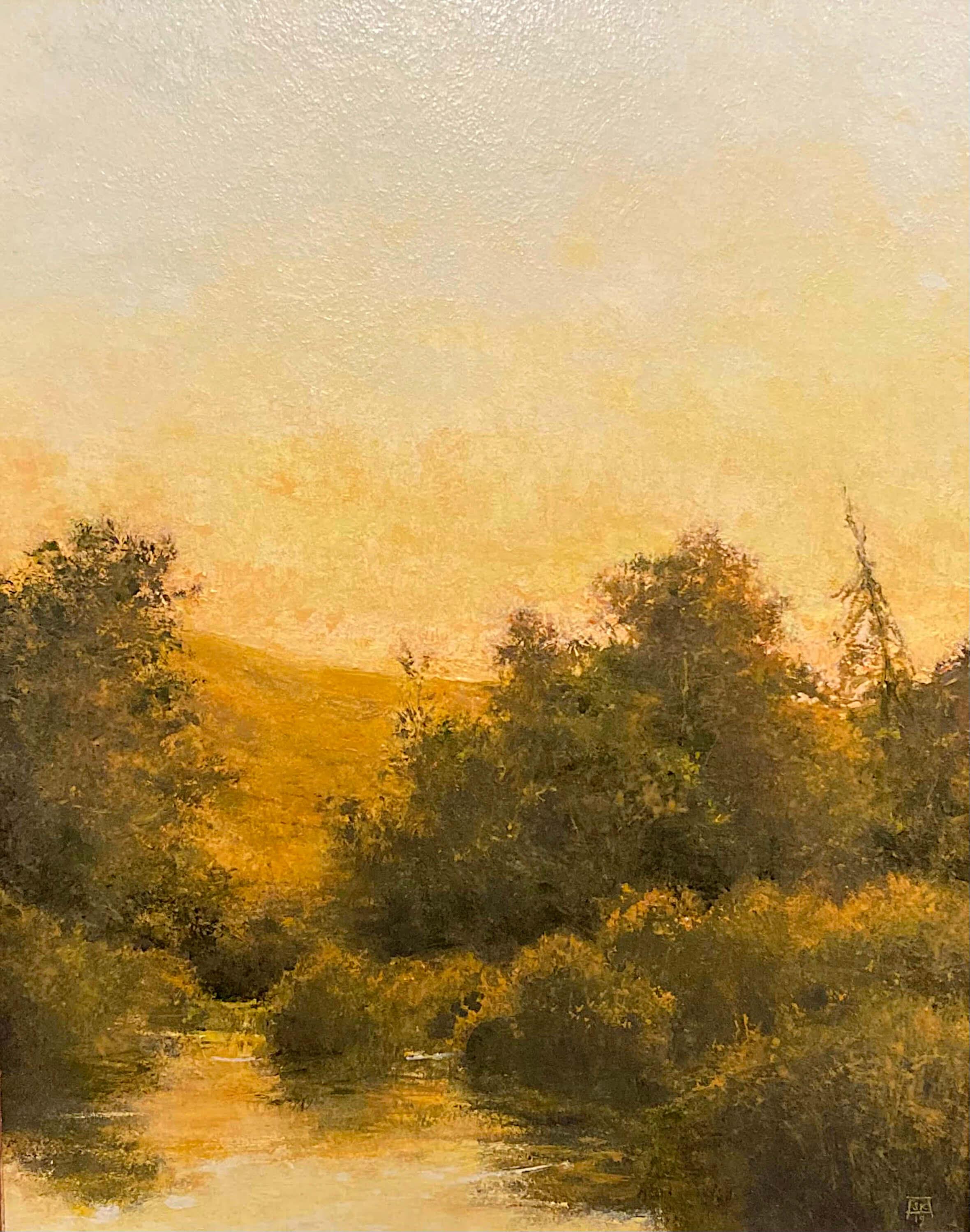 Shawn Krueger Figurative Painting - The Last Sunset, Original Oil Painting
