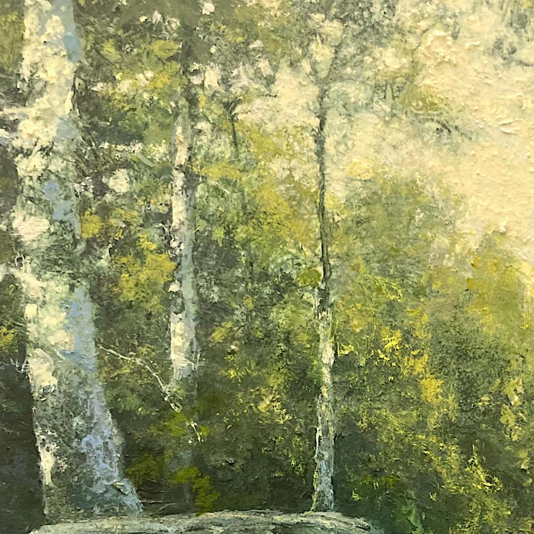 Quando ci siamo incontrati l'ultima volta, dipinto a olio originale - Painting Realismo di Shawn Krueger