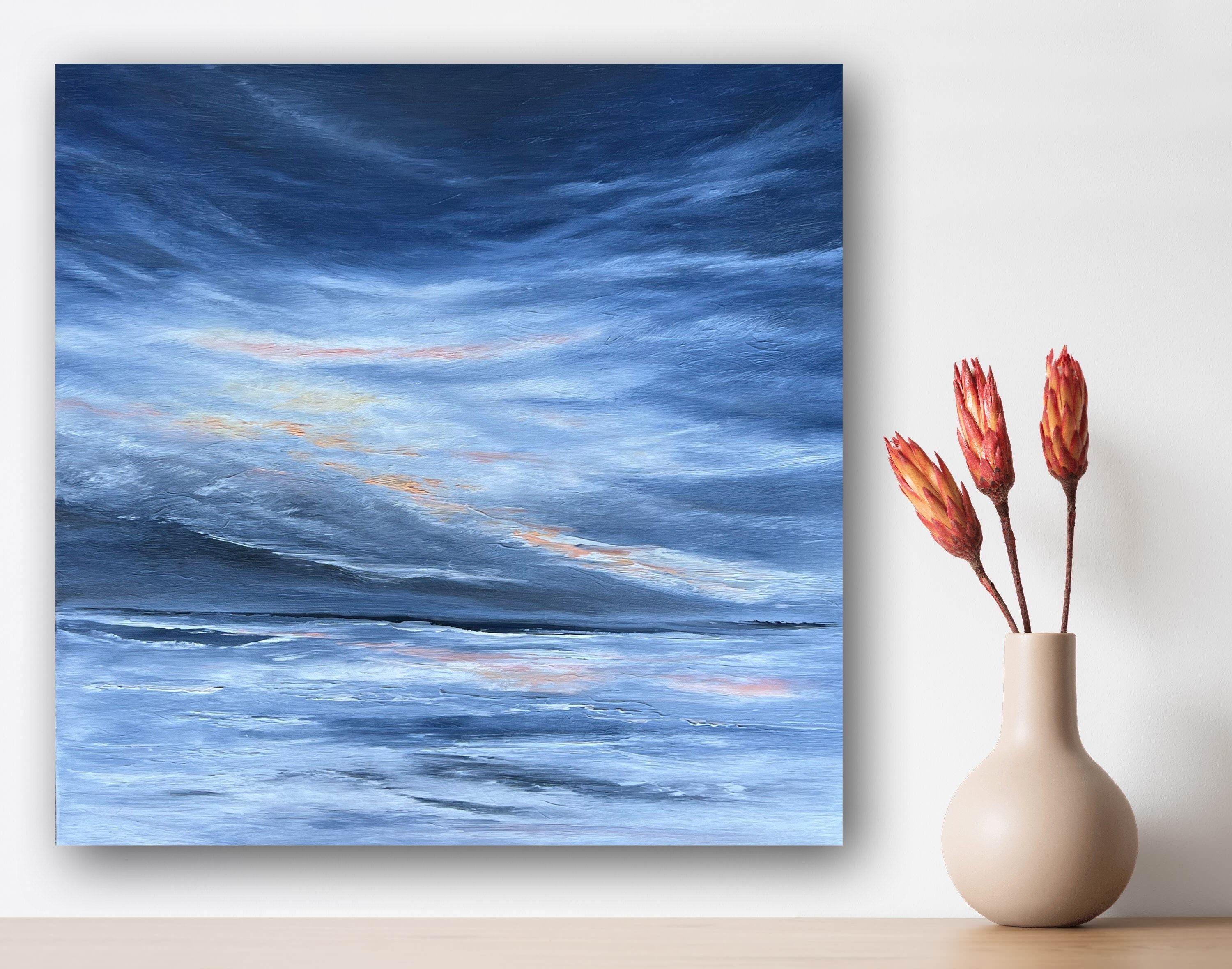 WInter's Night, Painting, Oil on Canvas For Sale 2