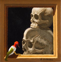 "Doppio discorso" (2025) di Shawn Sullivan, ritratto originale ad olio di un animale