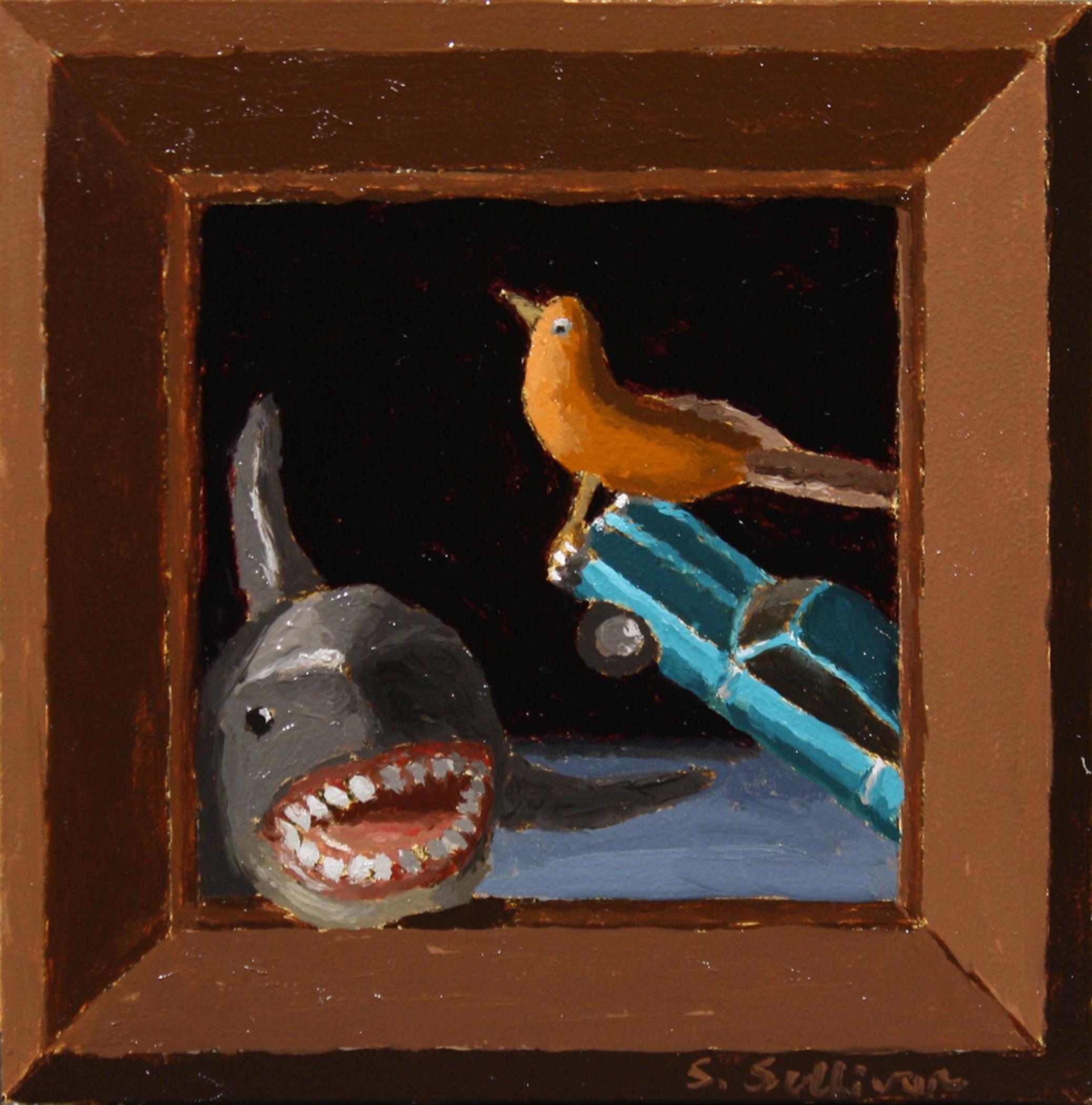 Shawn Sullivan Animal Painting - "Jump the Shark" Oil Painting