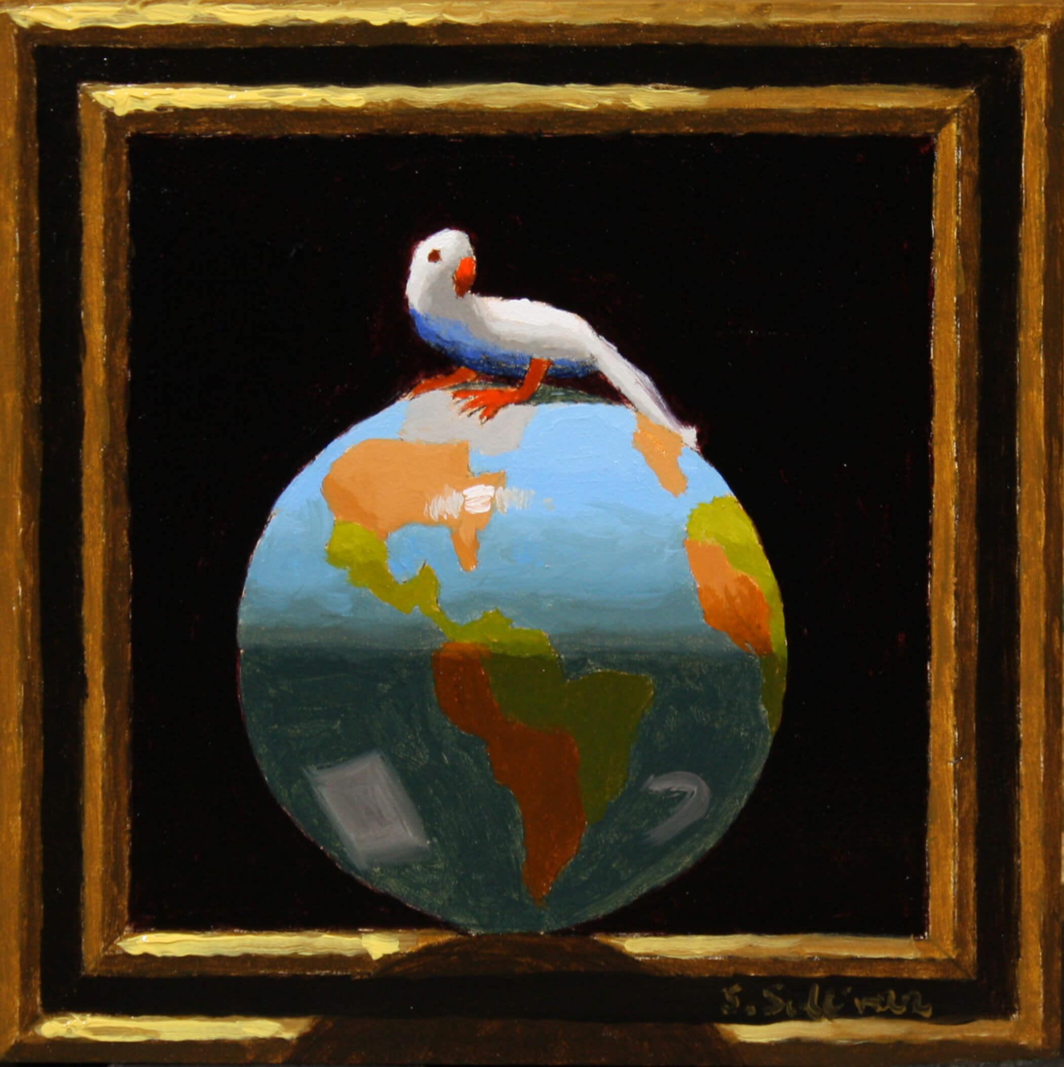 "Sitting on Top of the World" - Original Oil Painting on Panel