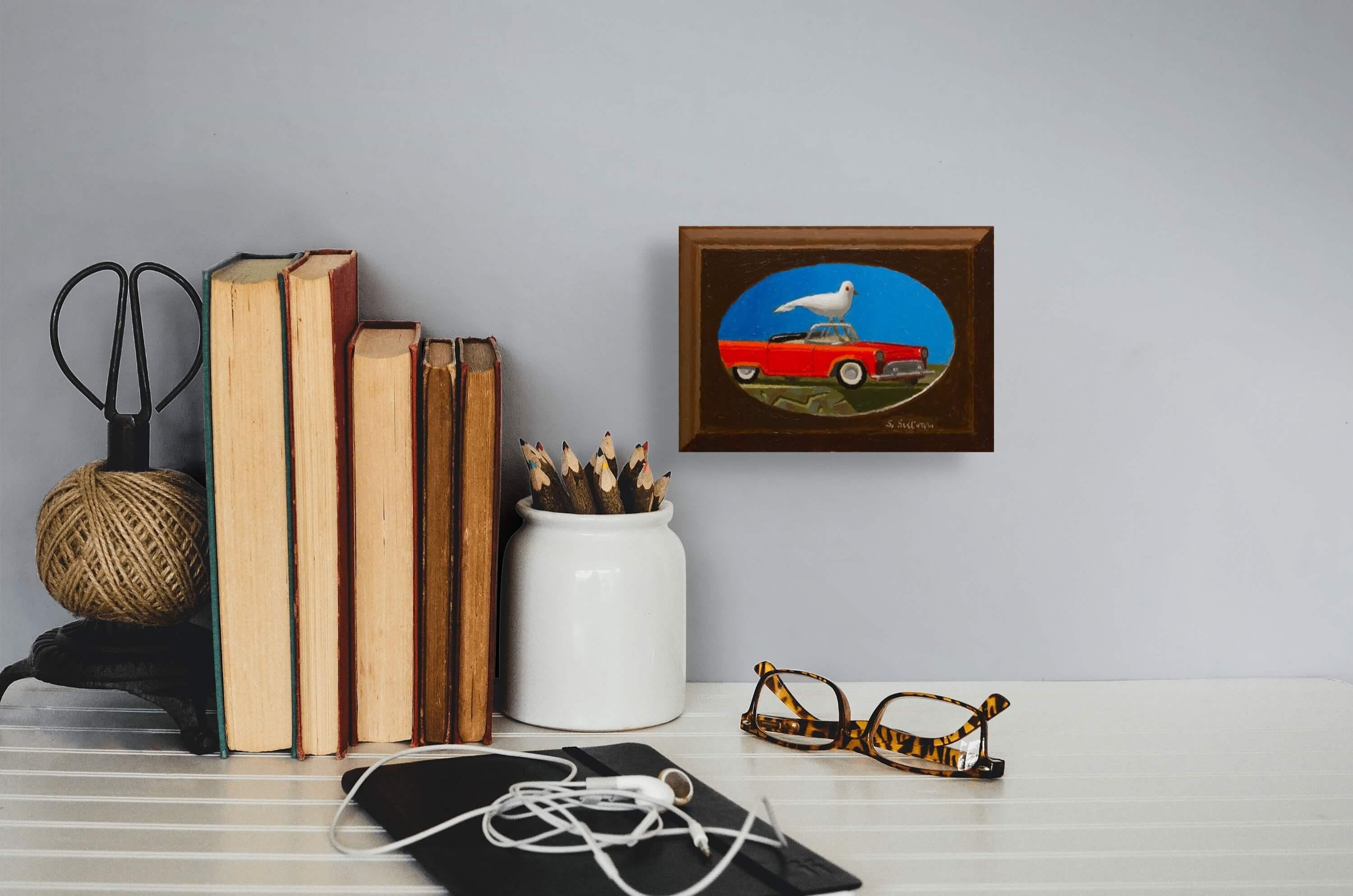 „T Bird“ (2025) von Shawn Sullivan, Original Tier-Ölgemälde, Original im Angebot 6