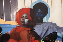 "1974, Syl y Gran Paseo" Collage en papel de interiores vintage con figuras