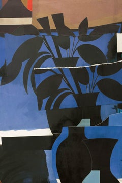 "Sista Annie Mae" Hand crafted paper collage of abstracted female figure