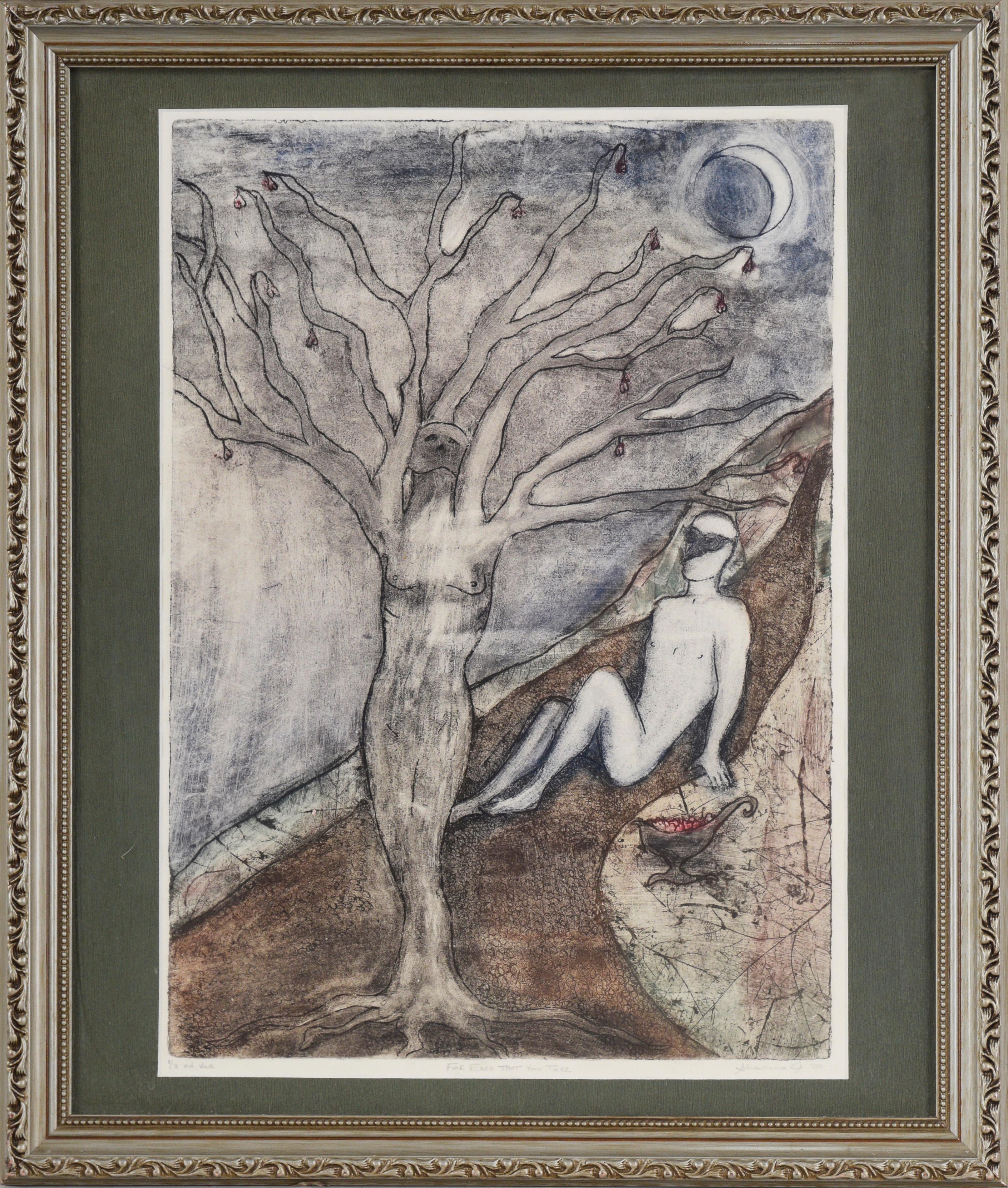 Figurative Print de Shawnna Journagan - "Por cada uno que tomes" - Aguafuerte sobre papel