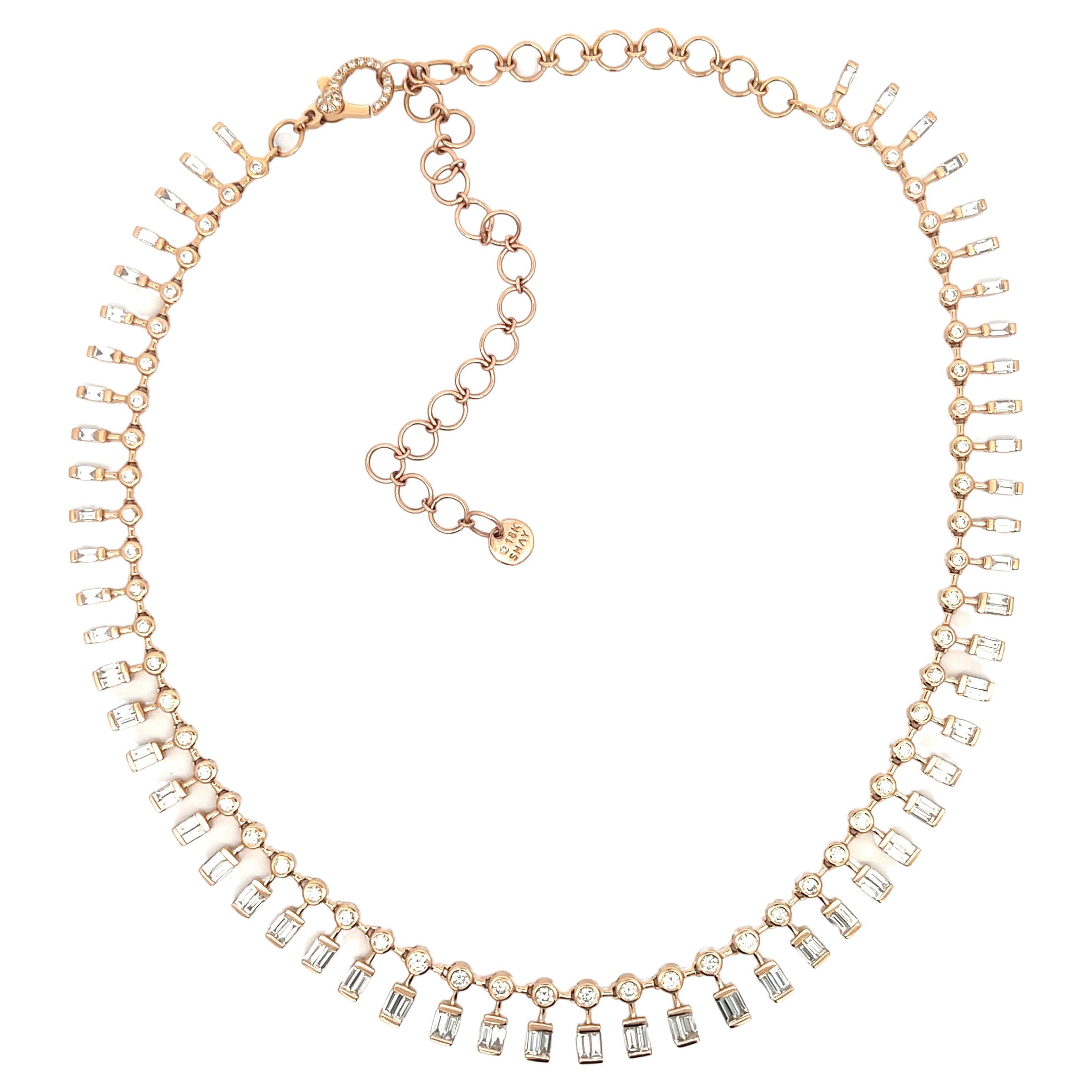 Shay Dot & Dash Diamond Choker Halskette 18K Rose Gold