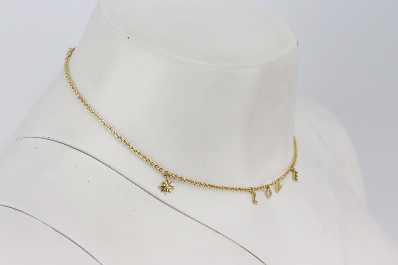 Beige Shay Love 18K Yellow Gold And Diamond Chain Necklace 
