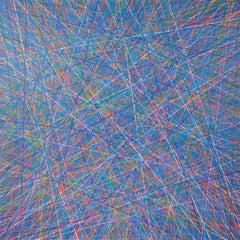 Color Intersected Series No 6 - contemporary, geometric abstract, oil on panel