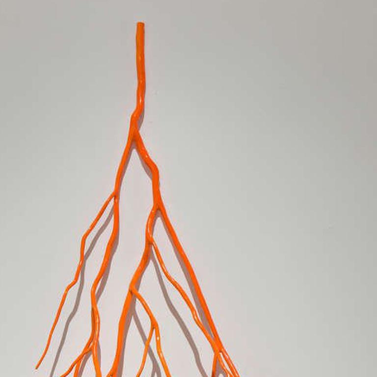 Bough Laden with Fluorescent Orange - Abstract Sculpture by Shayne Dark
