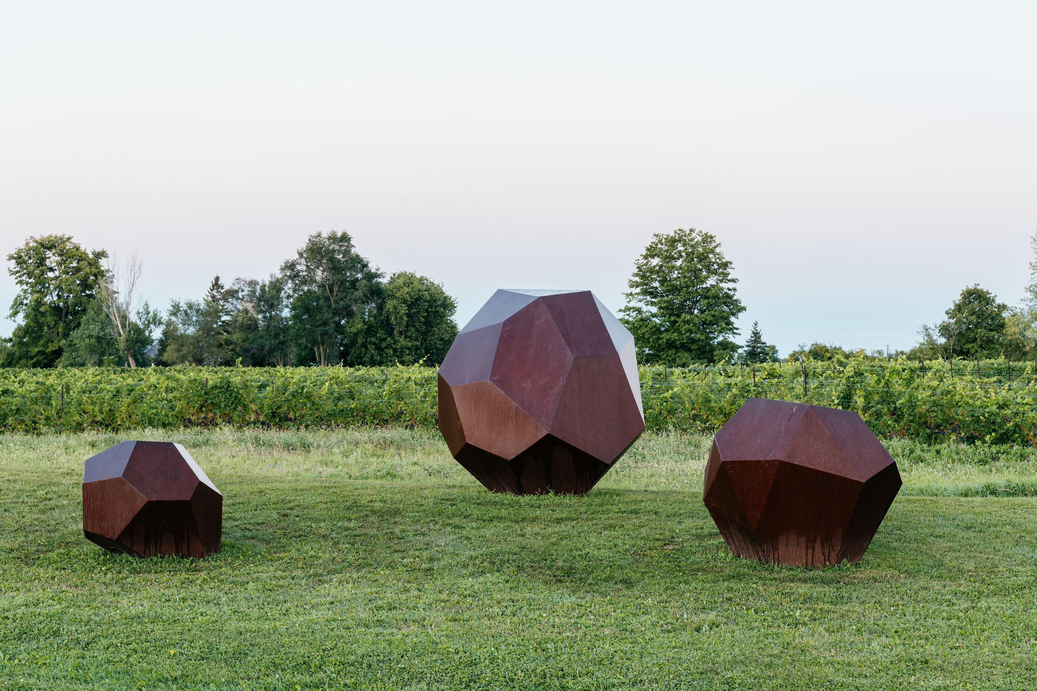 Glacial Series: Drop Stones 1, 2 and 3 - Contemporary Sculpture by Shayne Dark