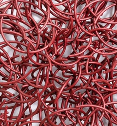 Maelstrom Series No 1 - layered, intersecting, forged aluminum wall sculpture
