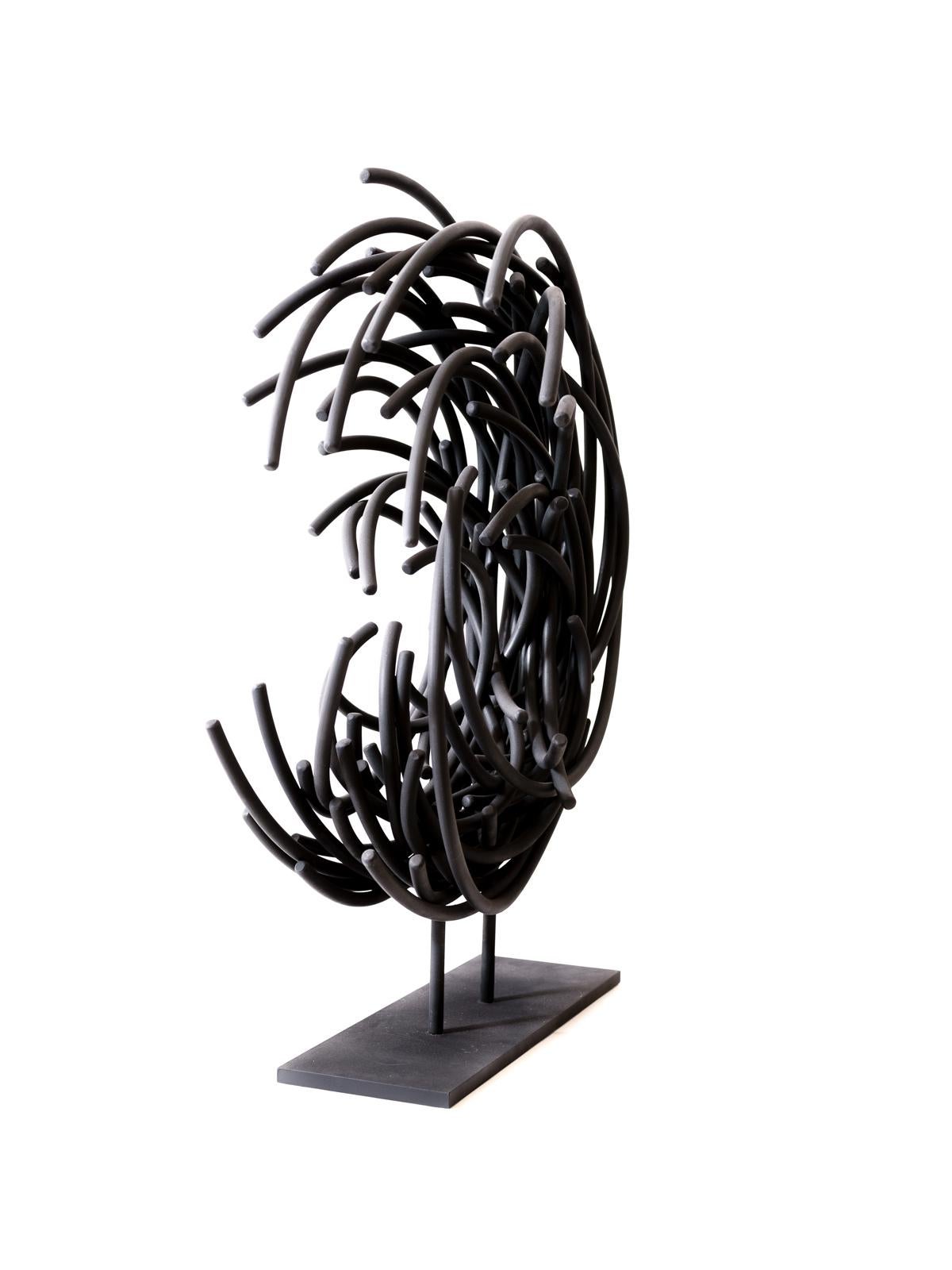Maelstrom Series No 4 - layered, intersecting, forged aluminum sculpture - Contemporary Sculpture by Shayne Dark