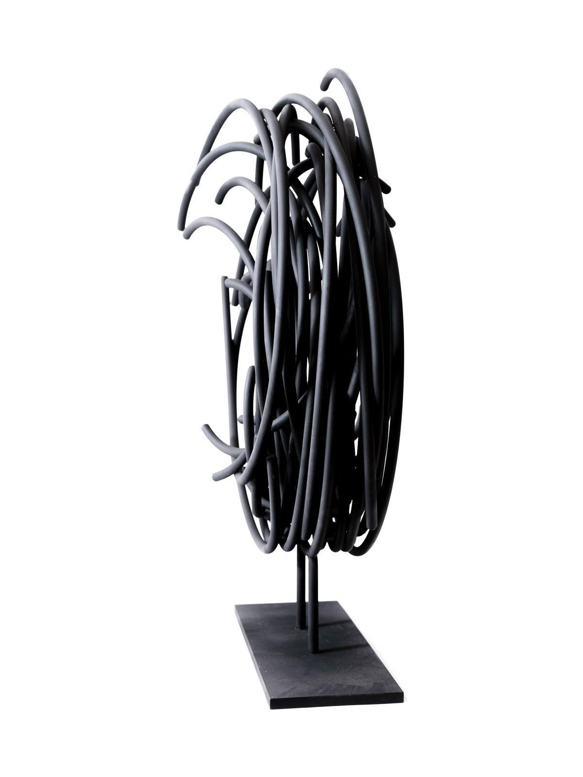 Maelstrom Series No 4 - layered, intersecting, forged aluminum sculpture For Sale 1