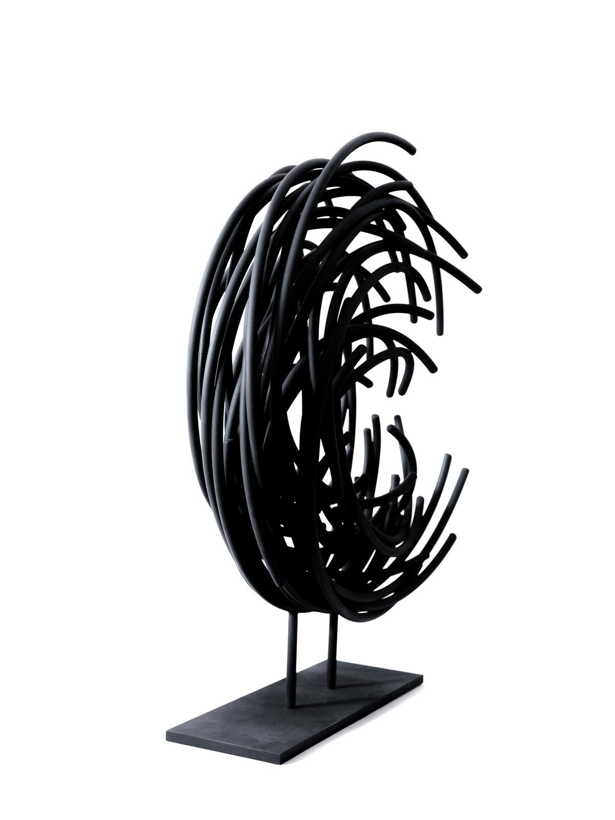 Maelstrom Series No 4 - layered, intersecting, forged aluminum sculpture For Sale 2
