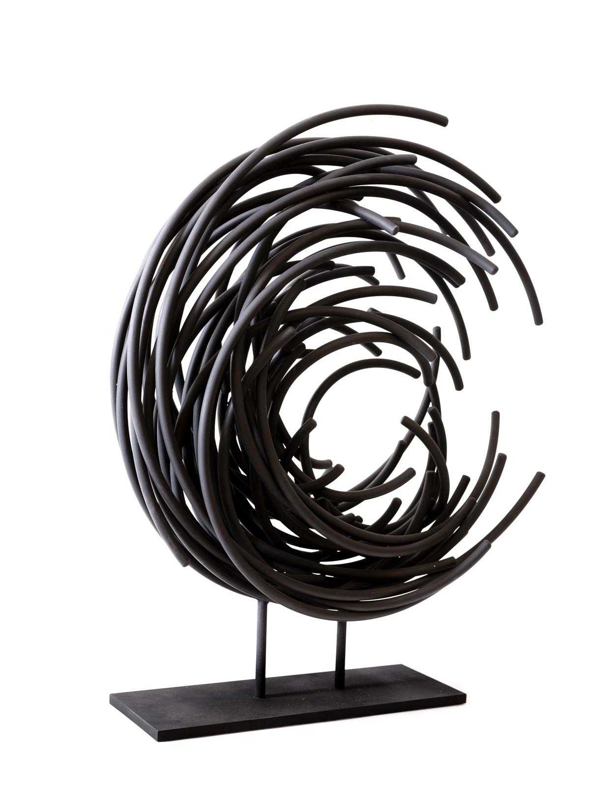 Maelstrom Series No 4 - layered, intersecting, forged aluminum sculpture For Sale 3