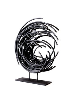 Maelstrom Series No 4 - layered, intersecting, forged aluminum sculpture