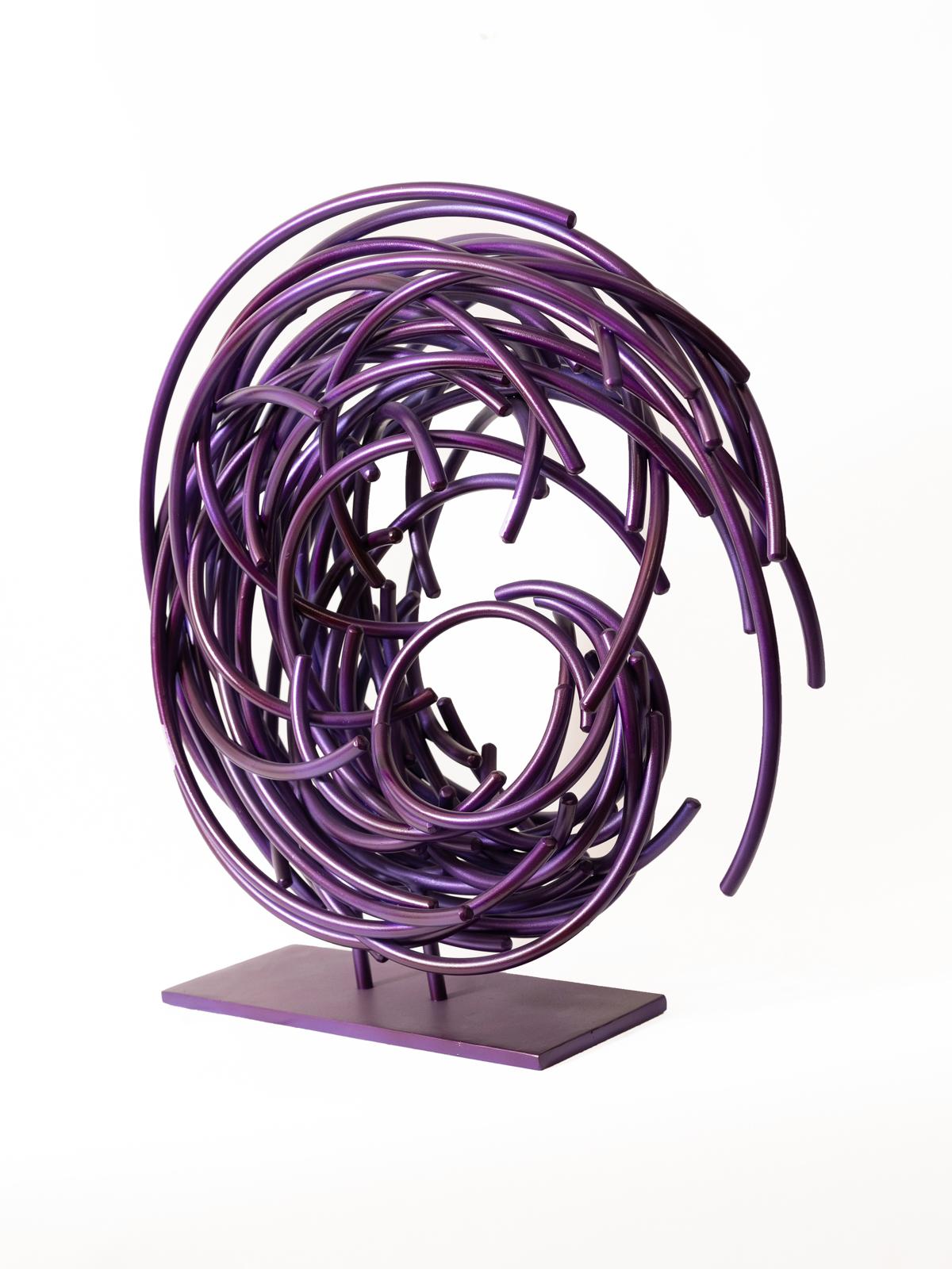 Maelstrom Series No 5 - layered, intersecting, forged aluminum sculpture - Sculpture by Shayne Dark