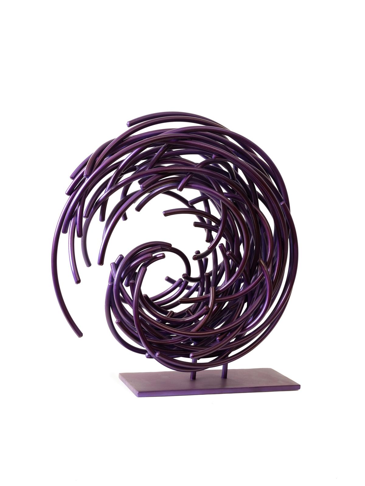 Maelstrom Series No 5 - layered, intersecting, forged aluminum sculpture For Sale 2