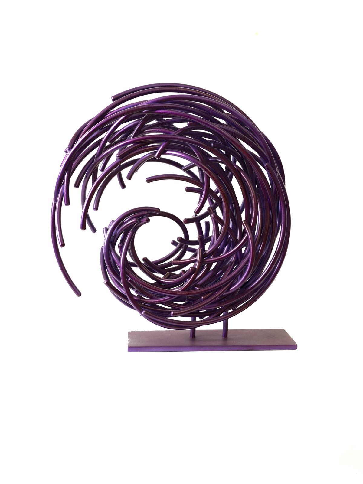 Maelstrom Series No 5 - layered, intersecting, forged aluminum sculpture For Sale 1