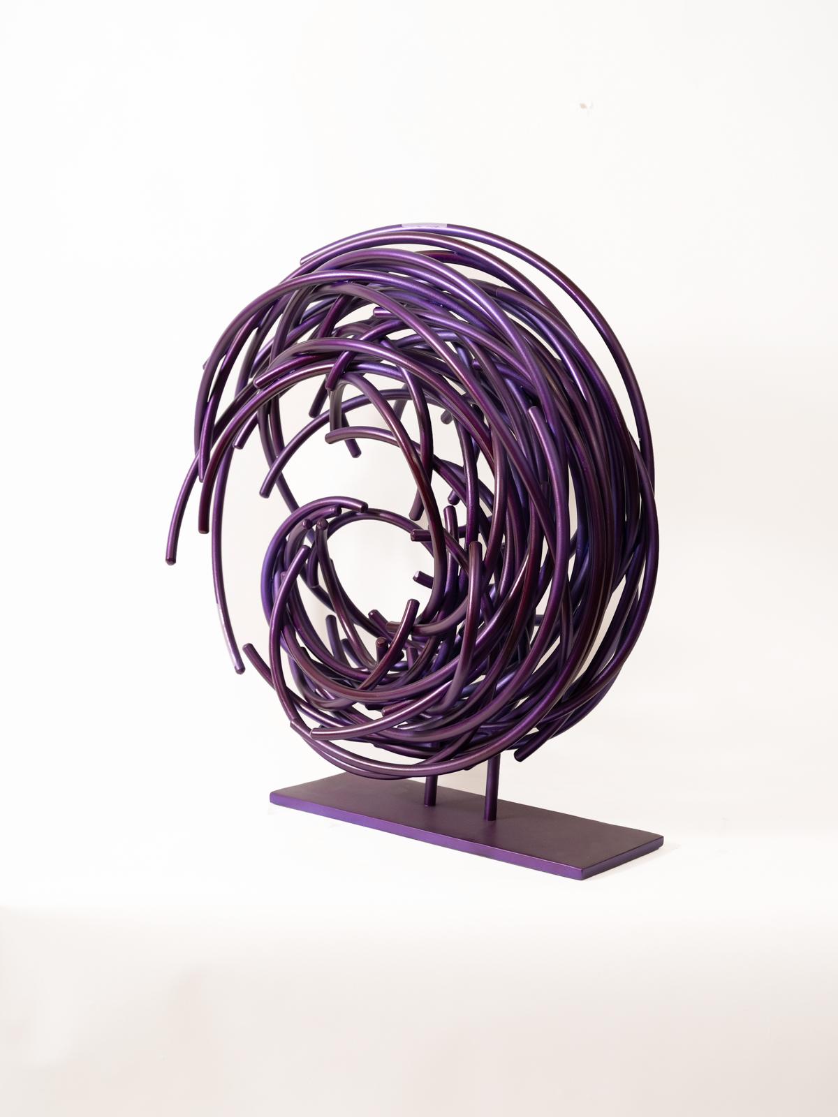 Maelstrom Series No 5 - layered, intersecting, forged aluminum sculpture For Sale 4
