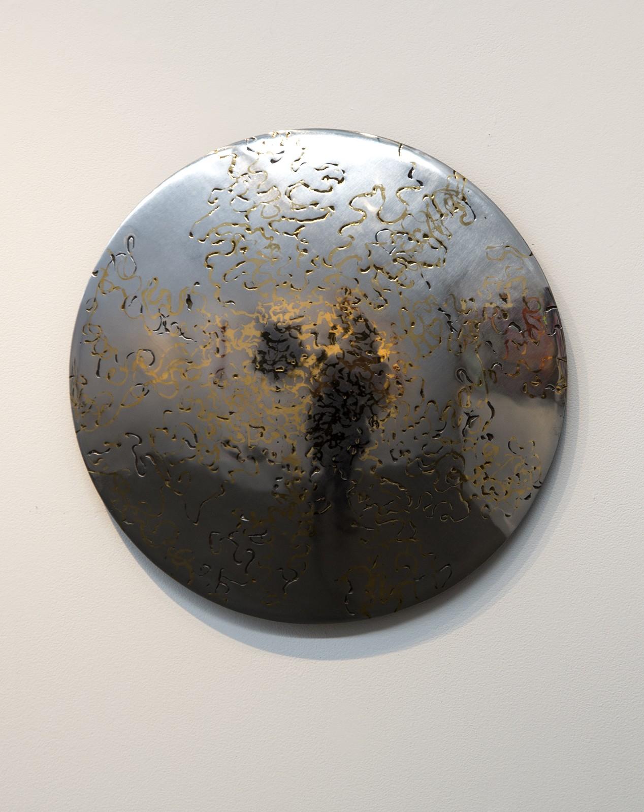 Reflecting Nature Series No 1 - polished stainless steel, copper, wall sculpture For Sale 4