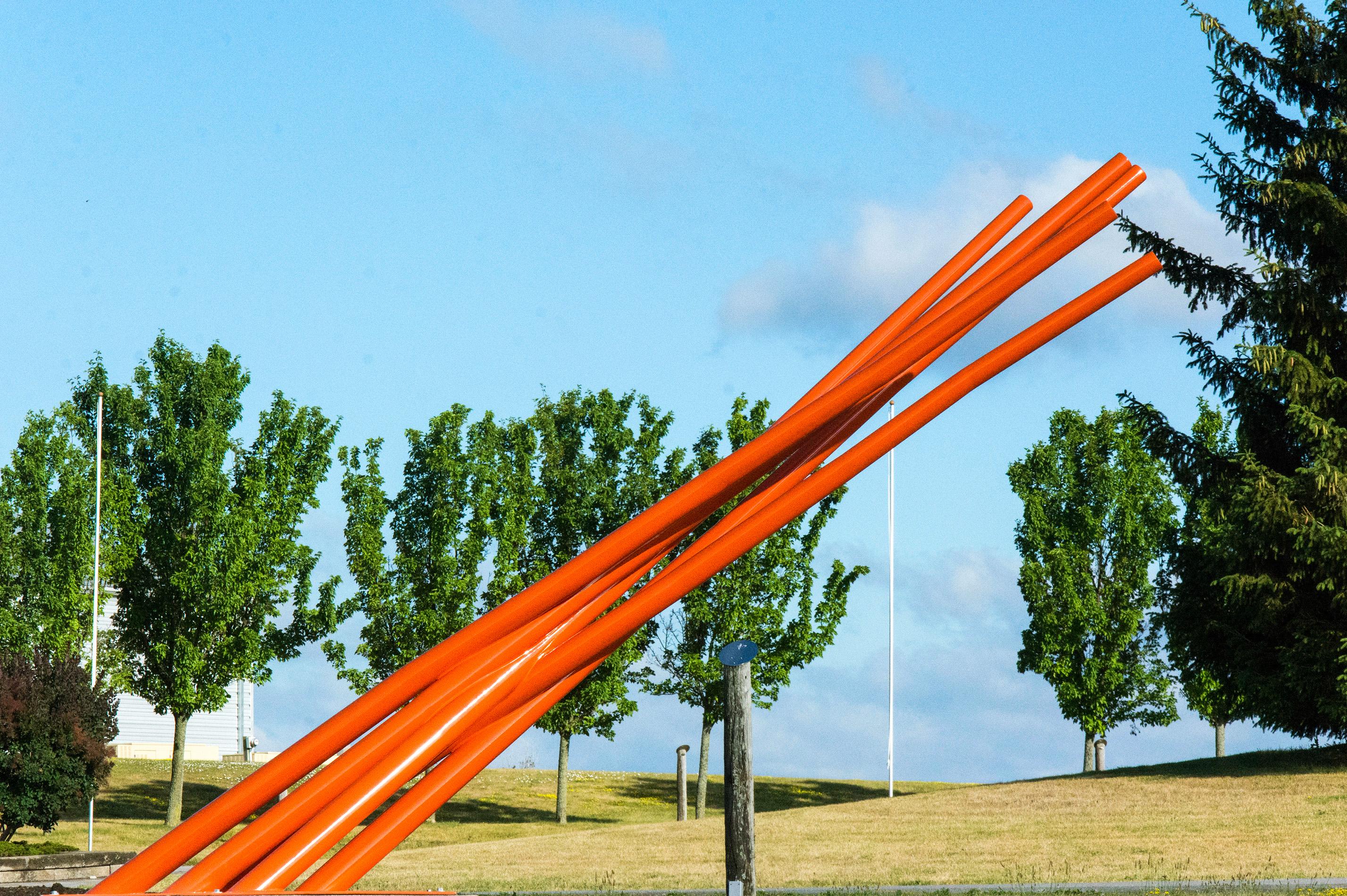orange sculpture