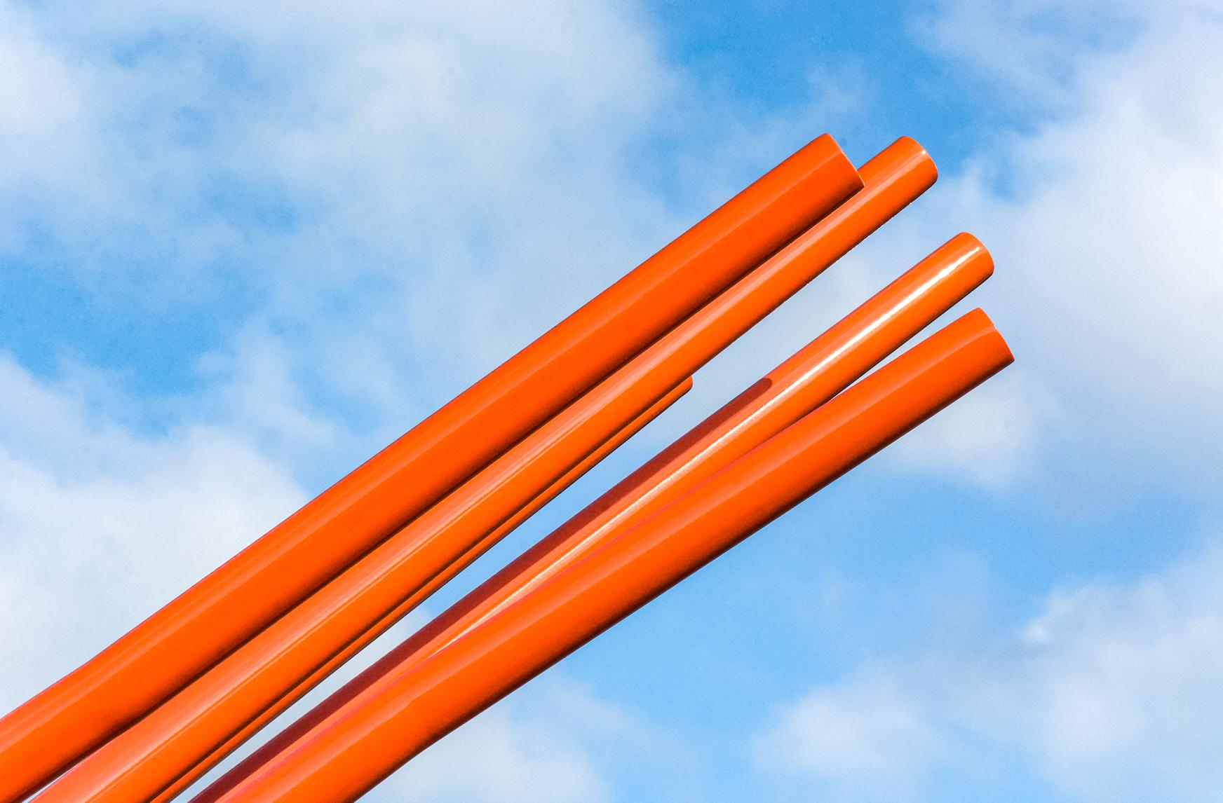 orange sculpture