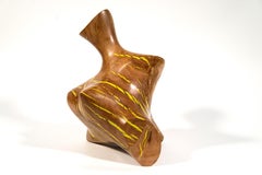 Windfall Series II No 1 - smooth, carved, abstract, Applewood & resin sculpture