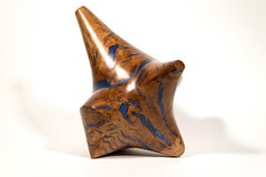 Windfall Series II No 8 - smooth, carved, abstract, Applewood & resin sculpture