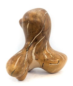 Windfall Series No 03 - small, smooth, abstract, natural wood carved sculpture