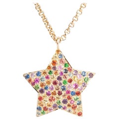 She Bee Pink Sapphire Star Pendant and Chain
