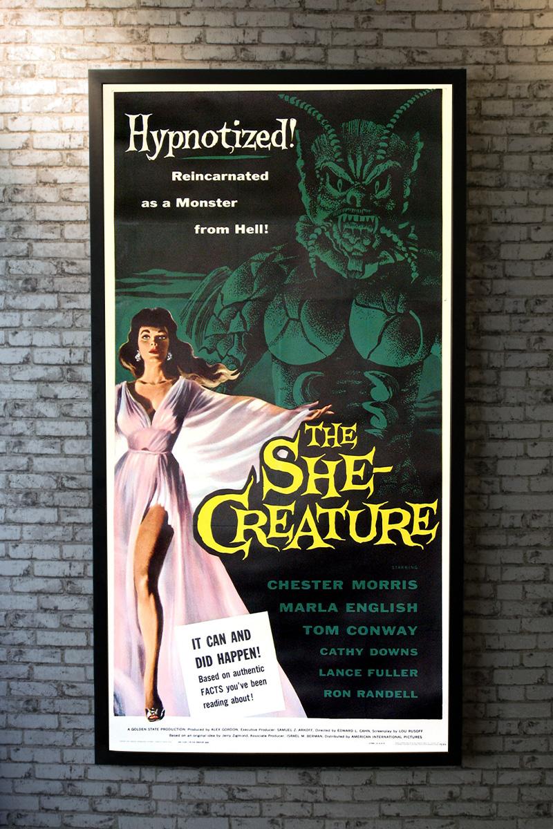 When Andrea Talbott (Marla English), the assistant to carnival hypnotist Carlo Lombardi (Chester Morris), is herself hypnotized, the results are not positive. Lombardi somehow zaps Talbot's soul into the body of a Prehistoric creature that lives