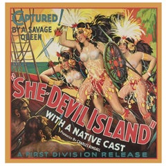 She-Devil Island, after Vintage Movie Poster, Hollywood Regency Era