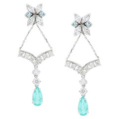 “SHE !” Love Collection Earrings 18k White Gold, Brilliants 
Paraïba Tourmaline