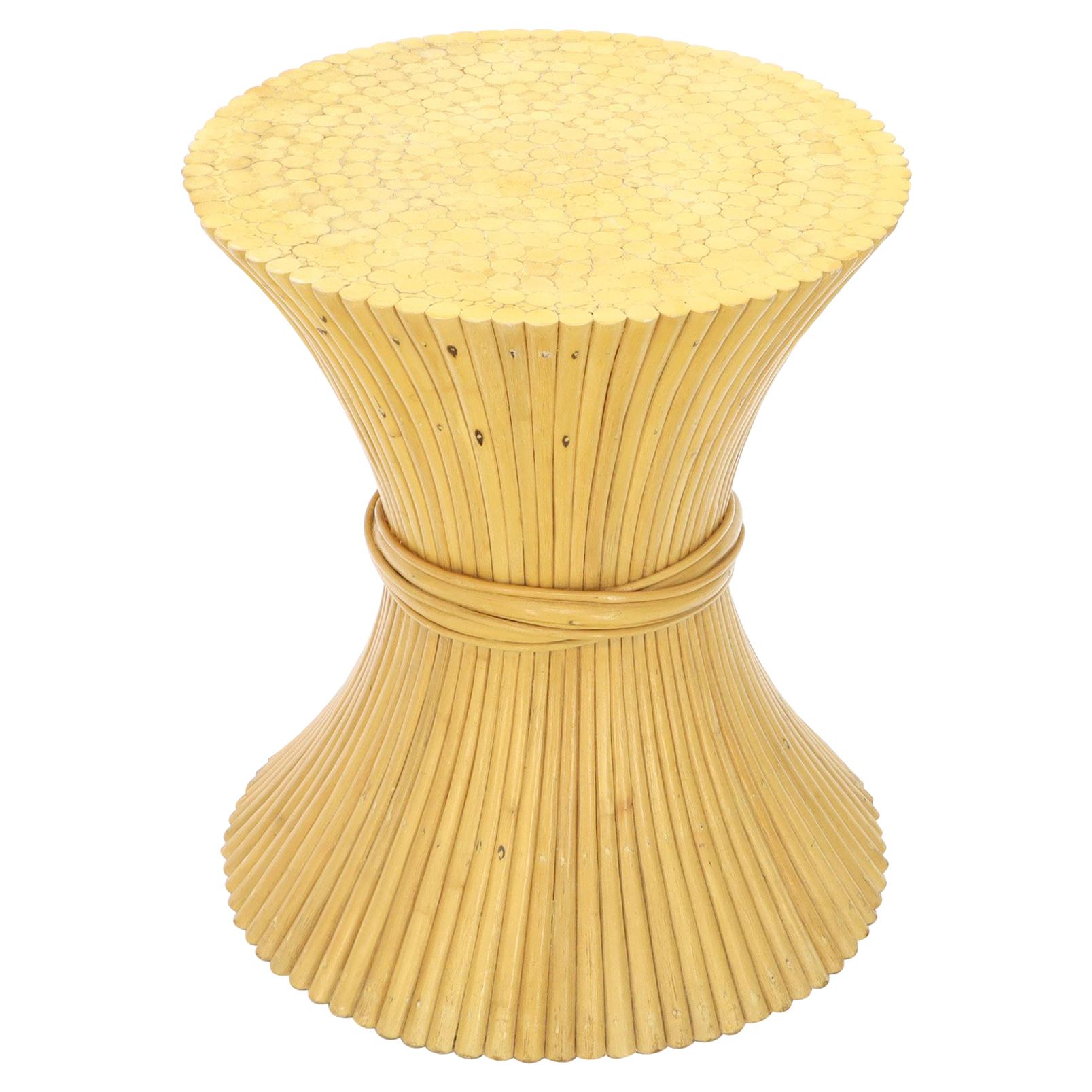 Sheaf of Bamboo Wheat Round Dining Table Base McGuire