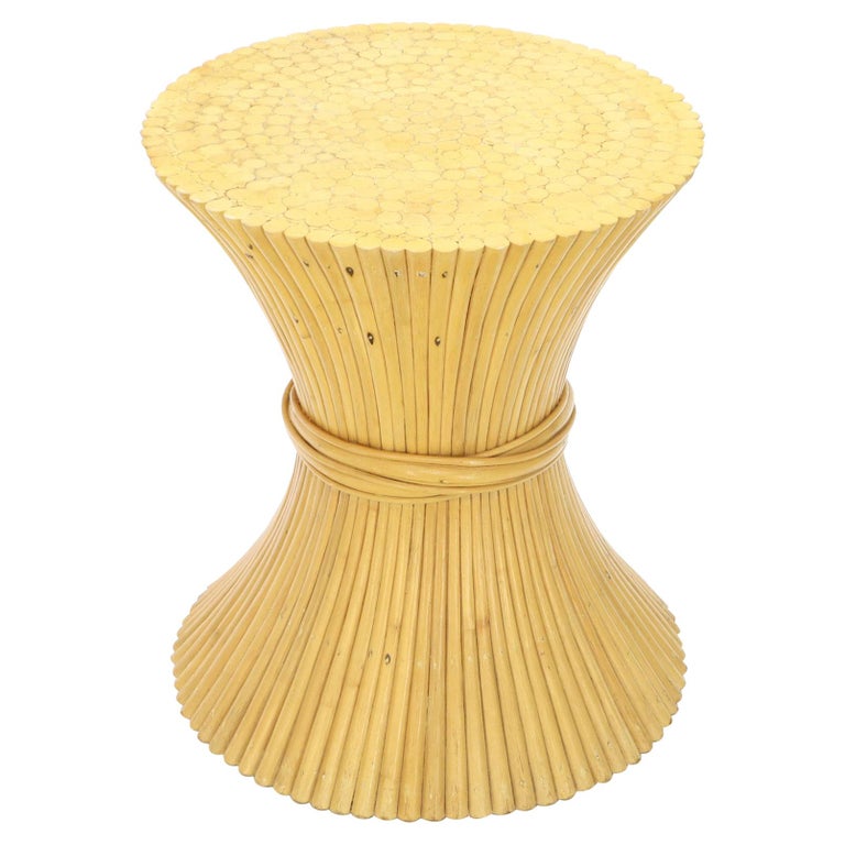 Sheaf of Bamboo Wheat Round Dining Table Base McGuire at 1stDibs