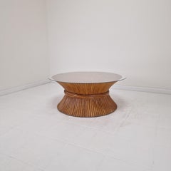 Sheaf of Wheat Bamboo Coffee Table by McGuire, USA, circa 1970