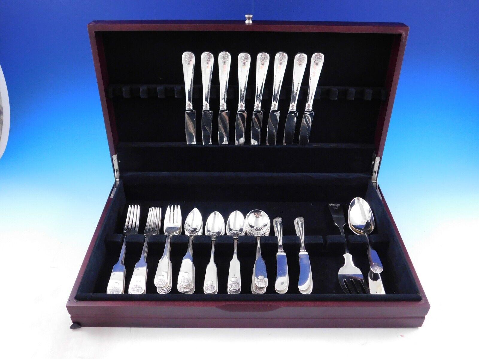 Rare Sheaf of Wheat by Durgin-Gorham sterling silver Flatware set, 48 pieces. This set includes:

8 Knives, 9