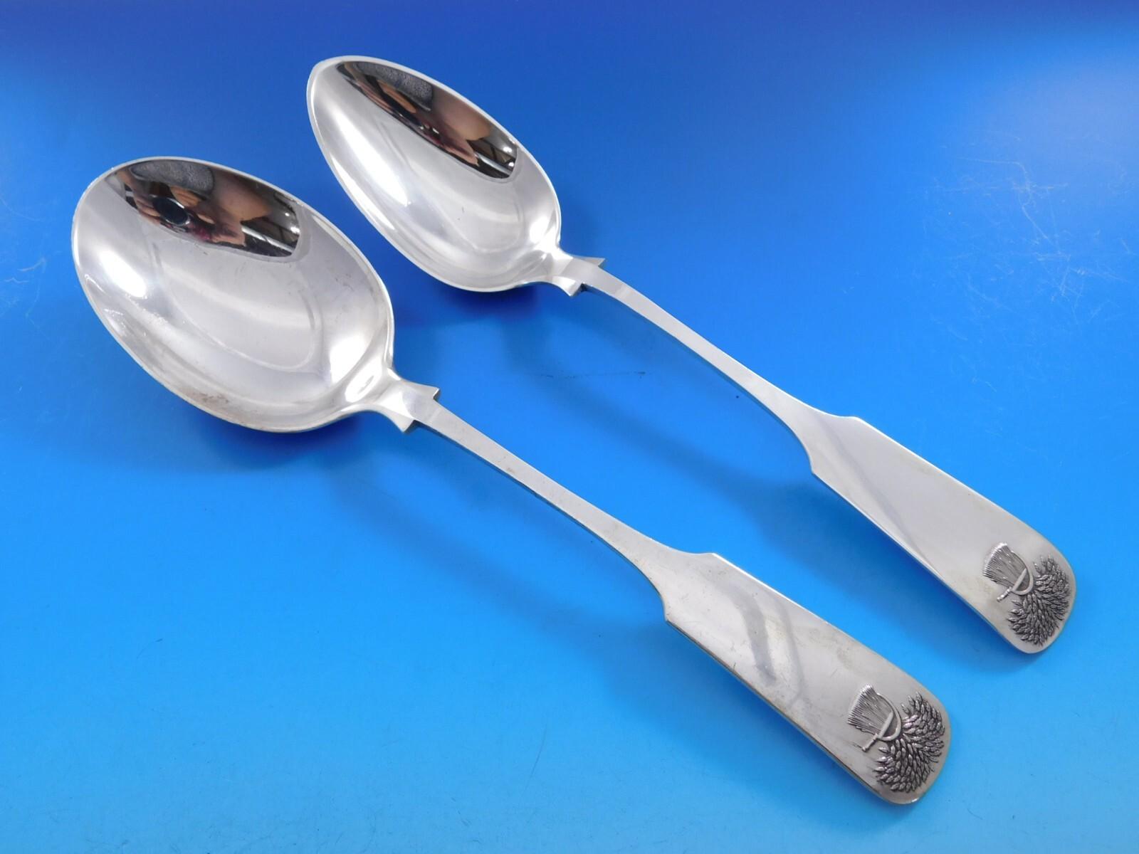 Fin du XIXe siècle Sheaf of Wheat by Durgin-Gorham Sterling Silver Flatware Service 91 pcs Dinner en vente