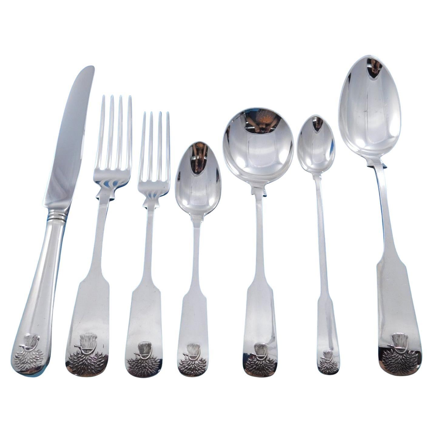 Sheaf of Wheat by Durgin-Gorham Sterling Silver Flatware Service 91 pcs Dinner en vente