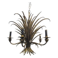 Vintage Sheaf of Wheat Chandelier